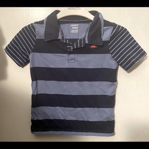 Toddler Boys’ Carter’s Blue Striped Polo Shirt